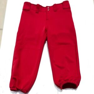 Red Kids softball pants